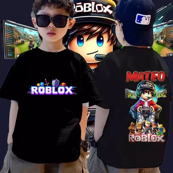 Cách phối áo Cotton In Ấn Roblox cho cả gia đình: Gợi ý phong cách cho bé và người lớn