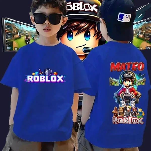 Hình ảnh sản phẩm Áo Cotton In Ấn Roblox Bộ Đồ Gia Đình Trẻ Em & Người Lớn S-XXXL Giảm Giá