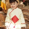 Áo Dài Bé Trai Cách Tân Tết 2.026 Size 1-12 tuổi Màu Kem Vàng Hỏa Tốc Giá 170.000 3