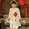Áo Dài Bé Trai Cách Tân Tết 2.026 Size 1-12 tuổi Màu Kem Vàng Hỏa Tốc Giá 170.000 4