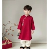 Áo dài bé trai chất gấm kèm quần lụa mềm mịn đui cài SZ 10-40kg Giá ưu đãi 159.000 4