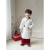 Áo dài bé trai chất gấm kèm quần lụa mềm mịn đui cài SZ 10-40kg Giá ưu đãi 159.000 5