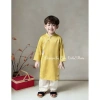 Áo dài bé trai chất gấm kèm quần lụa mềm mịn đui cài SZ 10-40kg Giá ưu đãi 159.000 6