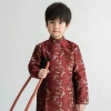 Áo dài bé trai vải gấm loang ép keo - size 1‑13 tuổi, không kèm quần, giảm giá 22% 2