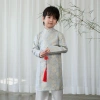 Áo dài bé trai vải gấm loang ép keo - size 1‑13 tuổi, không kèm quần, giảm giá 22% 4