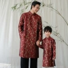 Áo dài bé trai vải gấm loang ép keo - size 1‑13 tuổi, không kèm quần, giảm giá 22% 6