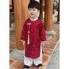 Áo dài cách tân bé trai BÌNH AN Tết 2.026 - Vải tafta gấm mềm 2 màu, giảm còn 269.000 5