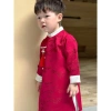 Áo dài cách tân bé trai KHÁNH AN, áo dài Tết cho bé trai 2.026, vải tafta gấm mềm - 2 màu - Tiệm áo dài nhà Cam - C26.03 3