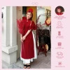 Áo Dài Cách Tân BELLY Giá Cực Sốc - Tay Loe Cổ Trụ Chân Váy Xoè Tặng Mấn Big Size Cao Cấp