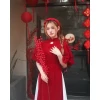 Áo Dài Cách Tân BELLY Giá Cực Sốc - Tay Loe Cổ Trụ Chân Váy Xoè Tặng Mấn Big Size Cao Cấp 2