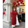 Áo Dài Cách Tân BELLY Giá Cực Sốc - Tay Loe Cổ Trụ Chân Váy Xoè Tặng Mấn Big Size Cao Cấp 3
