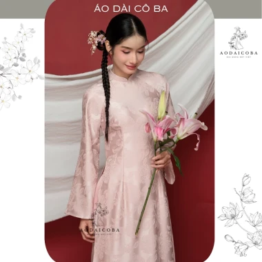 Áo Dài Nữ Truyền Thống Tiểu Vũ Tay Loe Trẻ Trung - Áo Dài Cô Ba Giá Rẻ 369k 3