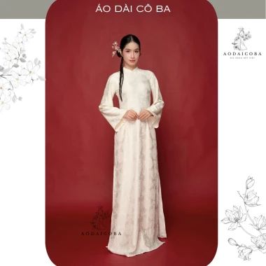 Áo Dài Nữ Truyền Thống Tiểu Vũ Tay Loe Trẻ Trung - Áo Dài Cô Ba Giá Rẻ 369k 4