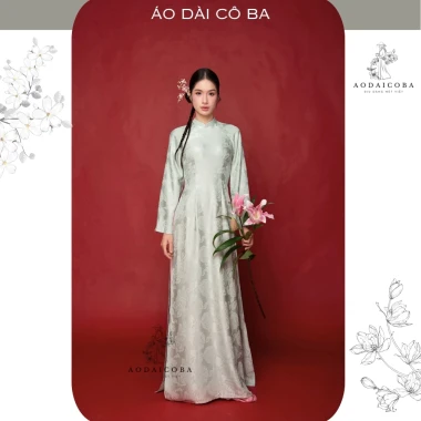 Áo Dài Nữ Truyền Thống Tiểu Vũ Tay Loe Trẻ Trung - Áo Dài Cô Ba Giá Rẻ 369k 5
