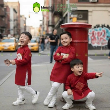 Áo Dài Tết 2.026 Bé Trai 11-30kg Vải Nhung Lì Cao Cấp Họa Tiết Long Phụng - Giảm Giá Đặc Biệt