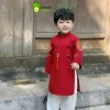 Áo Dài Tết 2.026 Bé Trai 11-30kg Vải Nhung Lì Cao Cấp Họa Tiết Long Phụng - Giảm Giá Đặc Biệt 5