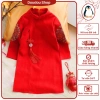 Áo dài tết bé trai Doudou Shop nhung tăm, ốp tay thêu long phụng fullsize, giá 165.000
