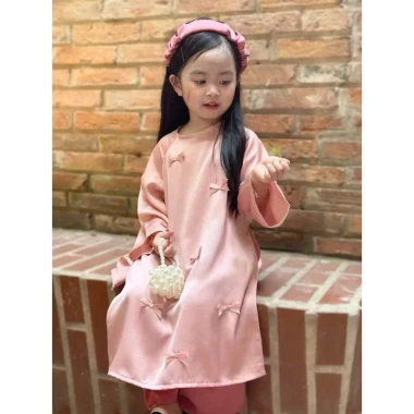 Áo Dài Tết Cho Bé Gái 8-34kg Siêu Cute Tặng Kèm Vấn Tóc Giảm Giá 136k 4