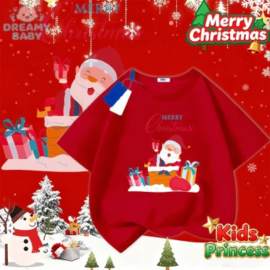 Áo Giáng Sinh Trẻ Em T-shirt Đội Nhóm Giá CỰC SỐC - Đỏ Đẹp 2026 chỉ 49k, COD HCM 4 Áo Giáng Sinh Trẻ Em T-shirt Đội Nhóm Giá CỰC SỐC - Đỏ Đẹp 2026 chỉ 49k, COD HCM 4