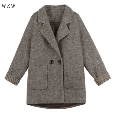 Áo khoác blazer len dáng rộng phong cách Hàn Quốc – thời trang thu đông 2.022 giá ưu đãi 5