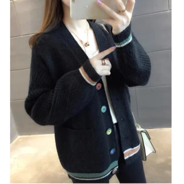 Áo Khoác Cardigan Nữ Hàn Quốc Cổ V Dáng Ngắn Giá Shock 150k 10 Áo Khoác Cardigan Nữ Hàn Quốc Cổ V Dáng Ngắn Giá Shock 150k 10