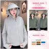Áo Khoác Nữ Chống Nắng Croptop Thun Su Lạnh UV 4 Túi Freesize Dưới 75Kg Giá Shock 173.850đ