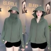 Áo Khoác Nữ Chống Nắng Croptop Thun Su Lạnh UV 4 Túi Freesize Dưới 75Kg Giá Shock 173.850đ 4