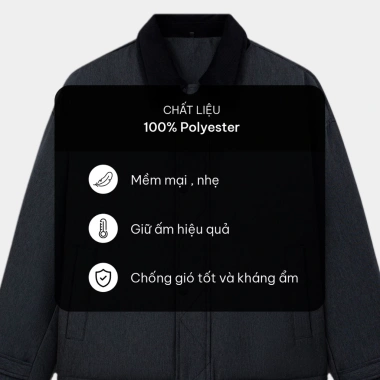Áo khoác phao nam KRIK Boxy nhồi bông polyester nhẹ ấm, thanh lịch - 899.000 VND 6
