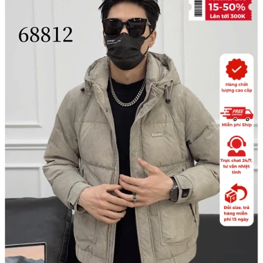 Áo khoác phao nam quảng châu cao cấp trần bông siêu nhẹ siêu ấm Hàng Loại 1 Menson MD5-68812 Áo phao nam big size 2025 2
