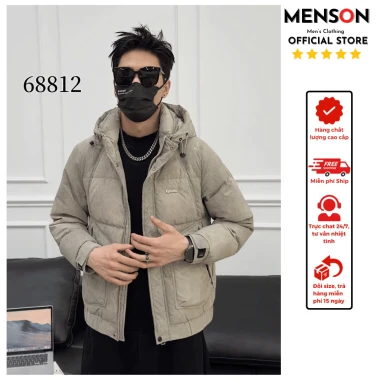 Áo khoác phao nam quảng châu cao cấp trần bông siêu nhẹ siêu ấm Hàng Loại 1 Menson MD5-68812 Áo phao nam big size 2025 12