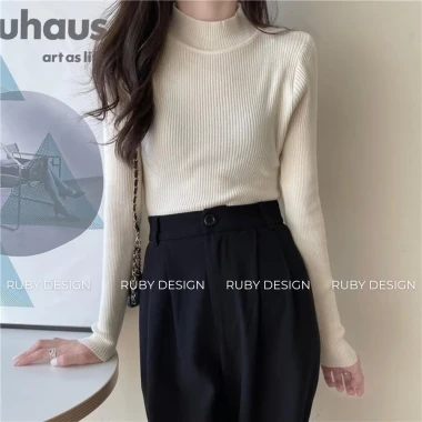 Áo Len Nữ Tăm Cổ 3 Phân Giữ Nhiệt Dài Tay Quảng Châu - RuBy Design Giảm Giá 95940 còn 78000 VND 13