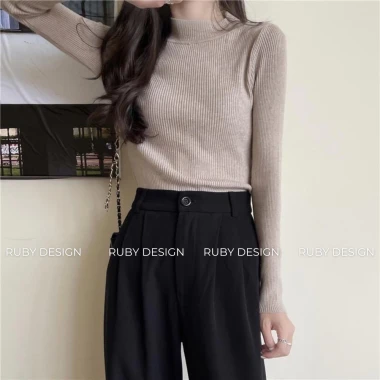Áo Len Nữ Tăm Cổ 3 Phân Giữ Nhiệt Dài Tay Quảng Châu - RuBy Design Giảm Giá 95940 còn 78000 VND 14