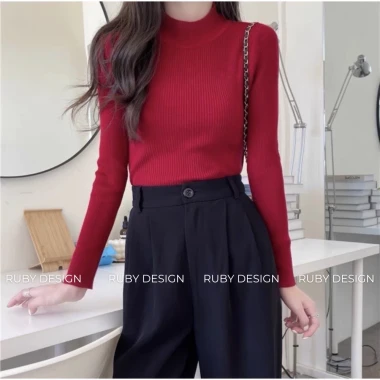 Áo Len Nữ Tăm Cổ 3 Phân Giữ Nhiệt Dài Tay Quảng Châu - RuBy Design Giảm Giá 95940 còn 78000 VND 21