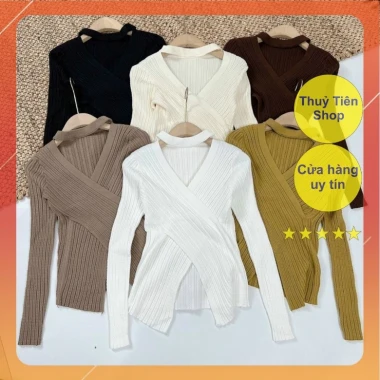 Áo Len Nữ Vạt Chéo Ngực Dài Tay Quảng Châu - Len Đũa Cao Cấp Giảm Giá CỰC SỐC 109k 13 Áo Len Nữ Vạt Chéo Ngực Dài Tay Quảng Châu - Len Đũa Cao Cấp Giảm Giá CỰC SỐC 109k 13