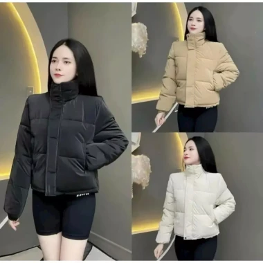 Áo Phao Nữ Croptop Nhung Lì Dây Rút Eo - Giảm 20% Còn 157k 5