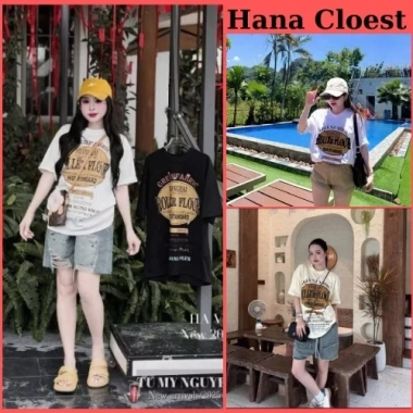 Áo Phông SIÊU CẤP Form Rộng - Áo Thun Nữ In Hình Phối Chữ Loang Cực Xinh