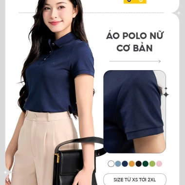 Áo Polo Nữ YODY Cotton Mắt Chim Co Giãn Thoáng Mát Chống Nhăn APN7.280 Giá 199k