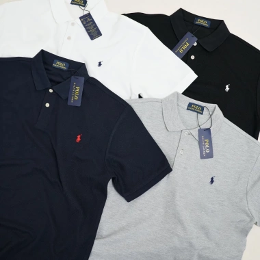 Áo polo thêu ngựa cổ bẻ, logo cotton cao cấp, form rộng, thoáng mát, unisex - 145.000₫ 3