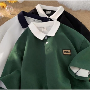 Áo Polo Unisex Thêu Chữ STAR - Cotton cá sấu, cổ bẻ mát nhẹ, chỉ 139k 4 Áo Polo Unisex Thêu Chữ STAR - Cotton cá sấu, cổ bẻ mát nhẹ, chỉ 139k 4