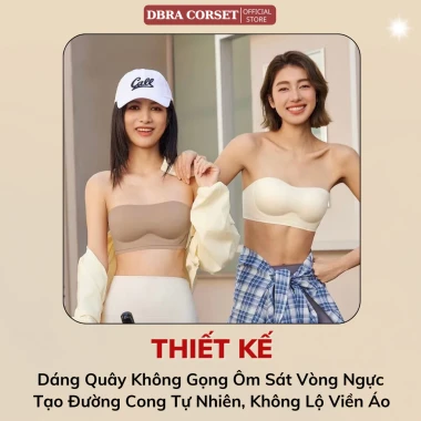 Áo quây ngực không dây chống tụt không lộ viền mút 0.8cm DBRA AV.164 - Giá 189.000 VND