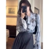 Áo sơ mi dài tay thắt nơ cao cấp nữ mùa thu – Size lớn, MM Niche, giảm giá đặc biệt 20% 2