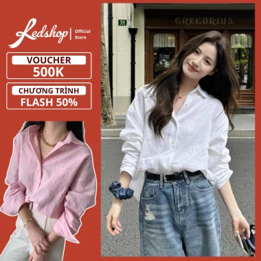 Áo sơ mi linen nữ dài tay form rộng chất dũi trẻ trung năng động – Giá ưu đãi 189k Áo sơ mi linen nữ dài tay form rộng chất dũi trẻ trung năng động – Giá ưu đãi 189k