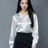 Áo sơ mi lụa dài tay công sở OXATYL M12 – Kiểu rộng basic trẻ trung, giảm còn 188.800