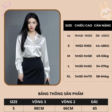Áo sơ mi lụa dài tay công sở OXATYL M12 – Kiểu rộng basic trẻ trung, giảm còn 188.800