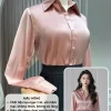 Áo sơ mi lụa dài tay công sở OXATYL M12 – Kiểu rộng basic trẻ trung, giảm còn 188.800 5