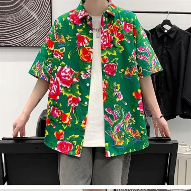 Áo Sơ Mi Nam Mùa Hè IELGY Giảm Giá - Áo Cổ Điển Trung Quốc Hoa Đỏ Đông Bắc Cứu 20% 4 Áo Sơ Mi Nam Mùa Hè IELGY Giảm Giá - Áo Cổ Điển Trung Quốc Hoa Đỏ Đông Bắc Cứu 20% 4