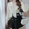 Áo sơ mi nơ trơn siêu xinh, giá chỉ 138.000 - Hàng đẹp, thời trang công sở nữ 2