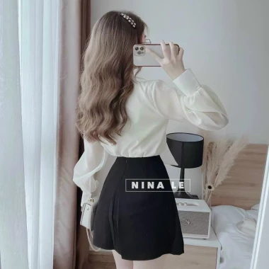 Áo sơ mi nơ trơn siêu xinh, giá chỉ 138.000 - Hàng đẹp, thời trang công sở nữ 5