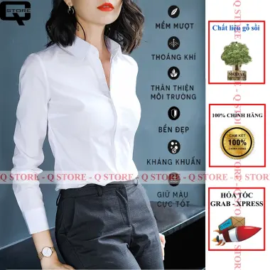 Áo Sơ Mi Nữ Công Sở Trắng Dài Tay Dáng Hàn Quốc Giảm 10% - 161k 6 Áo Sơ Mi Nữ Công Sở Trắng Dài Tay Dáng Hàn Quốc Giảm 10% - 161k 6