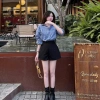Áo sơ mi nữ dài tay họa tiết kẻ caro form dáng basic thiết kế phong cách công sở trẻ trung cá tính Jeansuto HCOM25.082 2